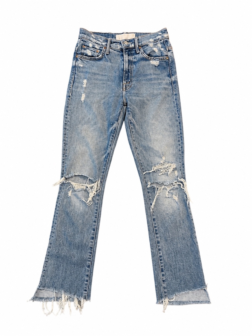 MOTHER The Insider Crop Step Fray Jeans 24 Holy Melancholy